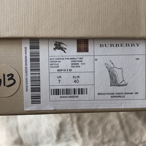 Burberry- Bridle house check leeham espadrilles - Picture 8 of 8